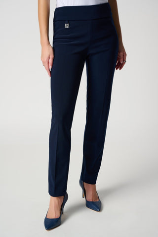 Joseph Ribkoff Slim Leg Trousers Navy Blue - MMJs Fashion