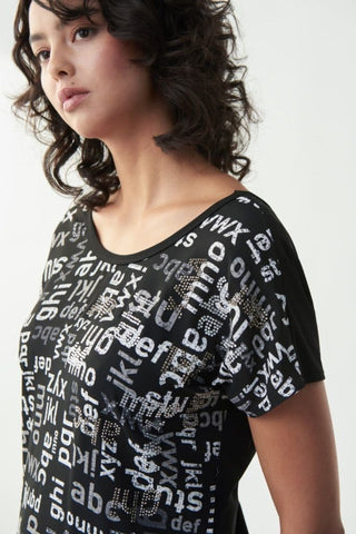 Joseph Ribkoff Top Black Ivory - MMJs Fashion