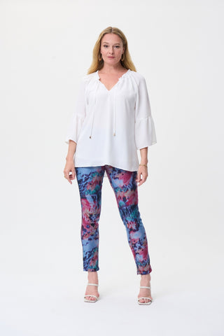 Joseph Ribkoff Top White Peasant Style - MMJs Fashion