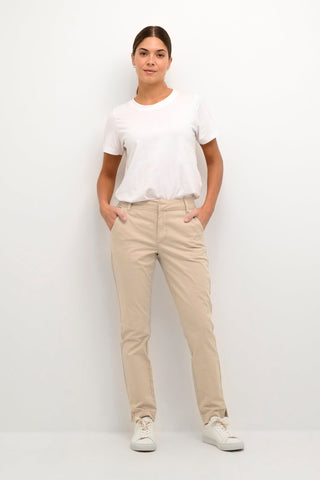 Kaffe Beige Chino Trousers KAmette - MMJs Fashion