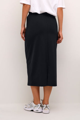 Kaffe Black Jersey Midi Skirt KAelsa - MMJs Fashion