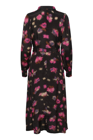 Kaffe Dress Black Pink Abstract Print - MMJs Fashion