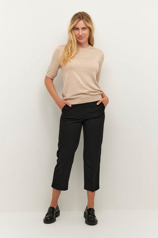 Kaffe Jumper Beige Short Sleeves - MMJs Fashion