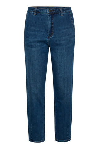 Kaffe Mid Blue Barrel Leg Jeans Sinem - MMJs Fashion