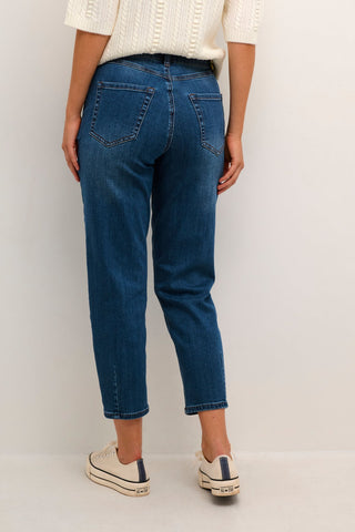 Kaffe Mid Blue Barrel Leg Jeans Sinem - MMJs Fashion