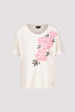 Monari Beige and Pink Floral Top - MMJs Fashion