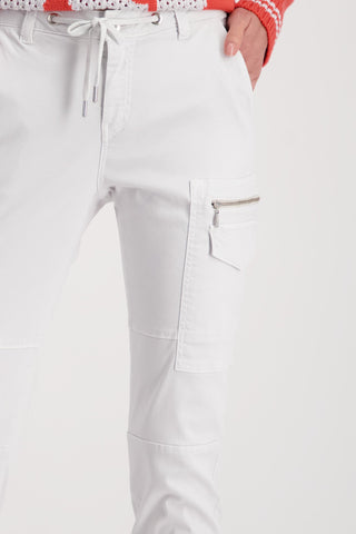 Monari Grey Trousers with Zip Detail - MMJs Fashion