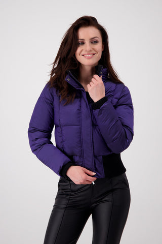 Monari Short Quilted Jacket Purple Ink - MMJs Fashion