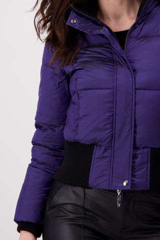 Monari Short Quilted Jacket Purple Ink - MMJs Fashion