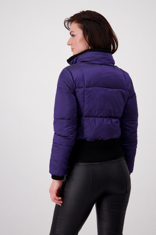 Monari Short Quilted Jacket Purple Ink - MMJs Fashion