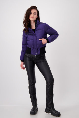 Monari Short Quilted Jacket Purple Ink - MMJs Fashion