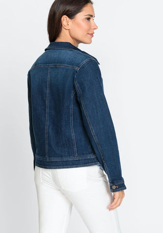 Olsen Dark Blue Short Denim Jacket - MMJs Fashion