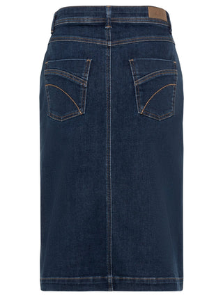 Olsen Knee Length Blue Denim Skirt - MMJs Fashion