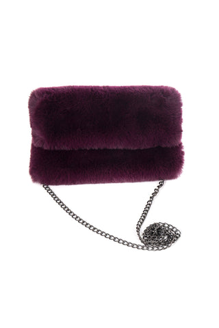 Park Lane Faux Fur Bag in Purple – MMJs Fashion1