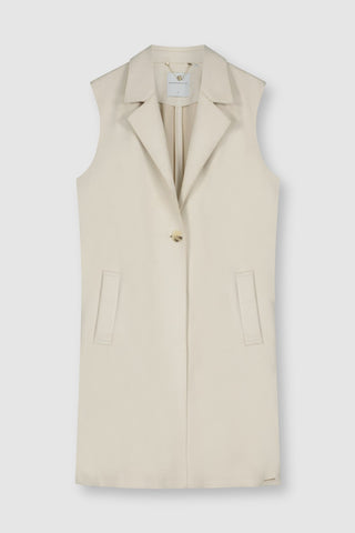 Rino & Pelle Waistcoat Off White Suedette Clover - MMJs Fashion