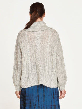 Thought Jumper Grey Cable Knit Lailia - MMJs Fashion