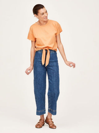 Thought Top Orange Tie Front Stephanie - MMJs Fashion